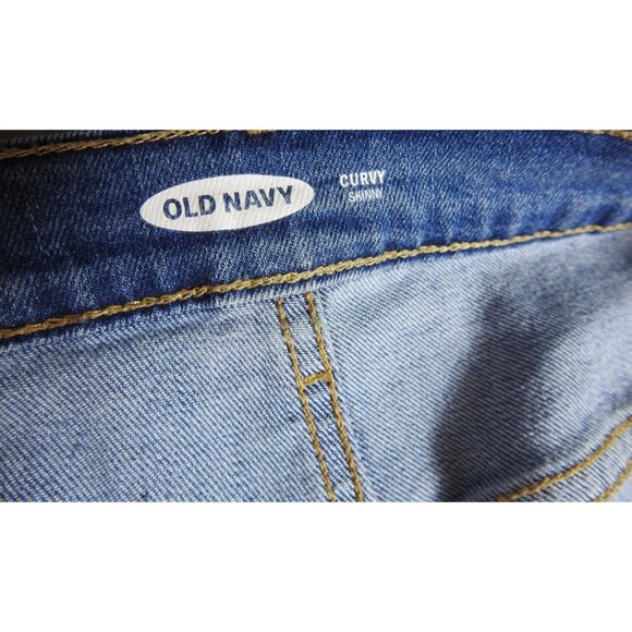 Old Navy Jeans Womens 20 Blue Curvy Mid Rise Skinny Ankle Stretch Denim Casual - Picture 2 of 7